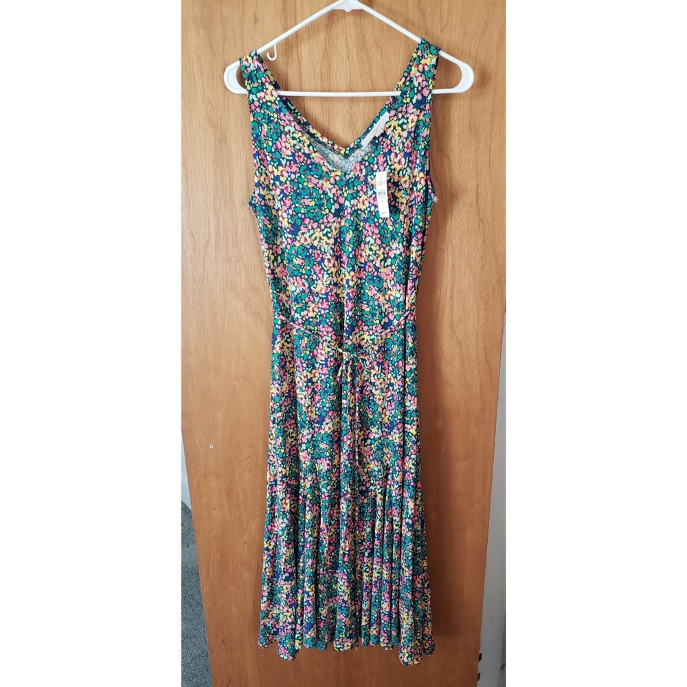 LOFT floral midi dress - Double V dress